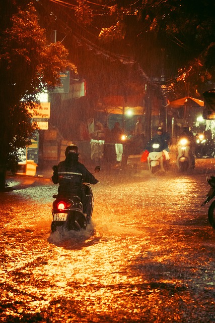 Regn, Gade, Nat, Vietnam, Liv