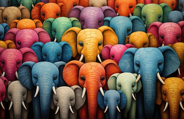Download free HD stock image of Ai Generated Elephants Free ai generated elephants nature illustration