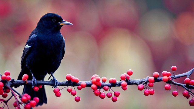 Download free HD stock image of Ai Generated Blackbird Free ai generated blackbird bird illustration