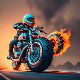Ai Generert, Motorsykkel, Sykkel, Dekk