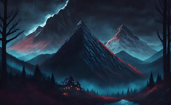 Free Ai Generated Mountains illustration and picture