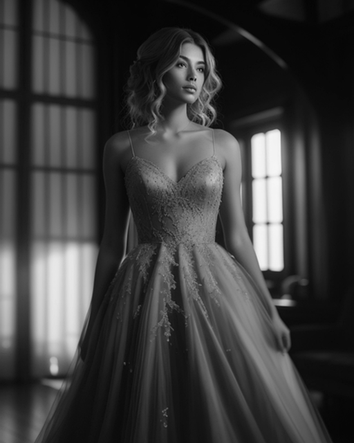 Free ai generated woman ball gown illustration