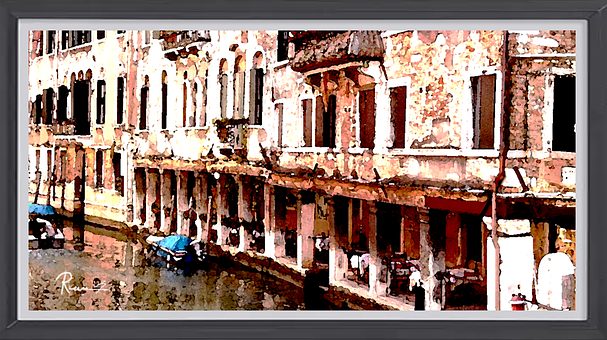Venedig, Tegning, Digital, Maleri