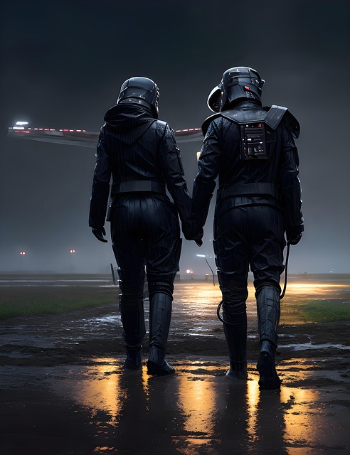 Free ai generated couple holding hands illustration