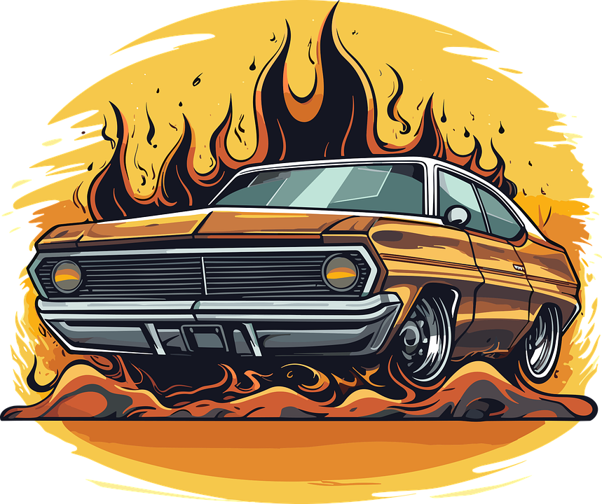 download-fire-car-vintage-royalty-free-vector-graphic-pixabay