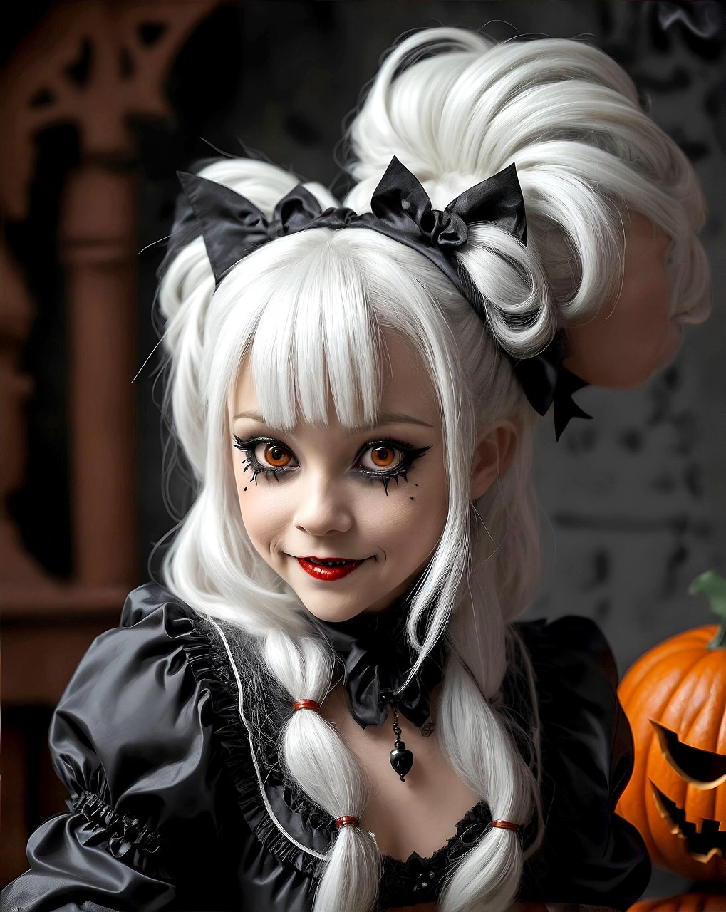 Download free HD stock image of Ai Generated Woman Free ai generated woman vampire illustration