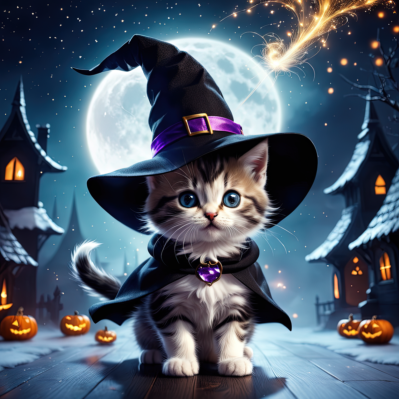 Download Cat Witch Halloween Royalty-Free Stock Illustration Image