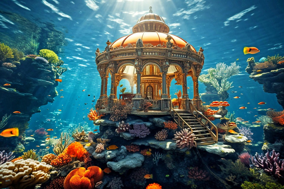 Download Gazebo Underwater Diving RoyaltyFree Stock Illustration Image Pixabay