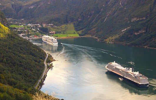 Fjord, Norge, Skib, Krydstogt, Turisme