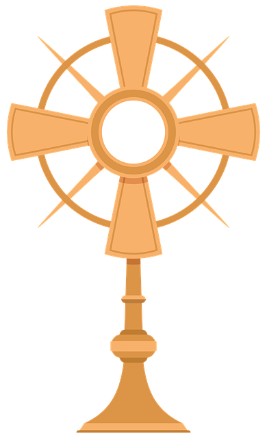Free cross monstrance eucharist illustration
