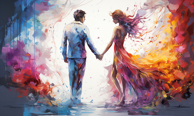 Free ai generated couple love illustration