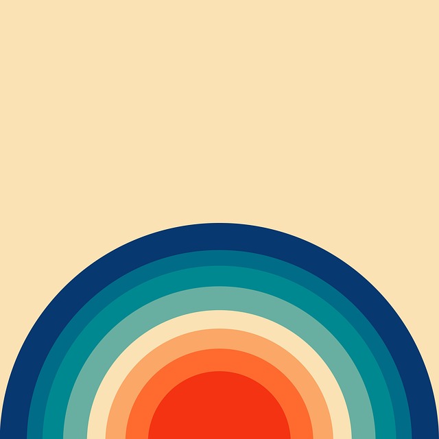 Download free HD stock image of Rainbow Nature Free rainbow nature retro illustration