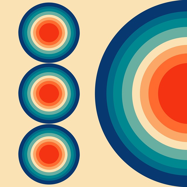 Download free HD stock image of Circles Repeat Free circles repeat retro illustration