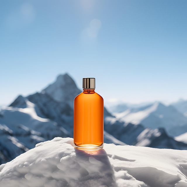 Free perfume bottle snow illustration