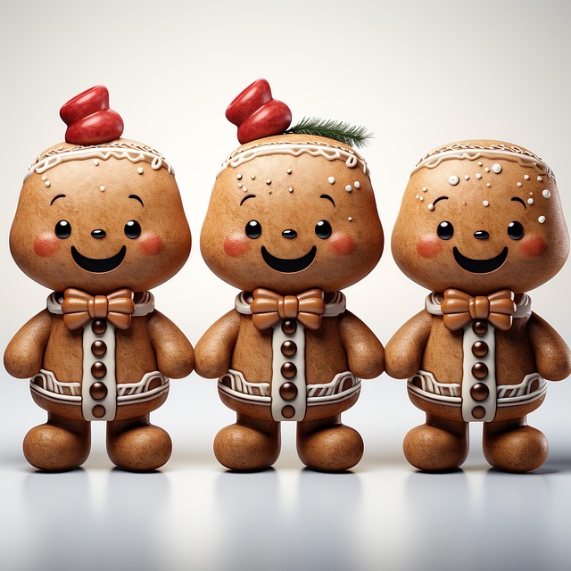 Free gingerbread christmas cookies illustration
