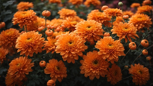 Free chrysanthemums flower flora illustration