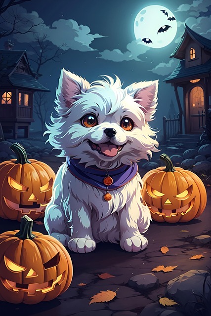 Halloween, Kunst Av Mschiffer, Hund
