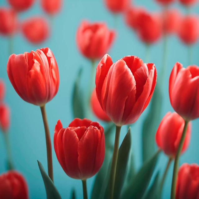 Rote Tulpe, Tulpen, Pflanze, Flora