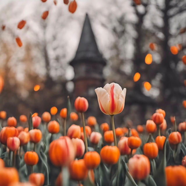 Tulipanes, Flores, Yarda, Naturaleza