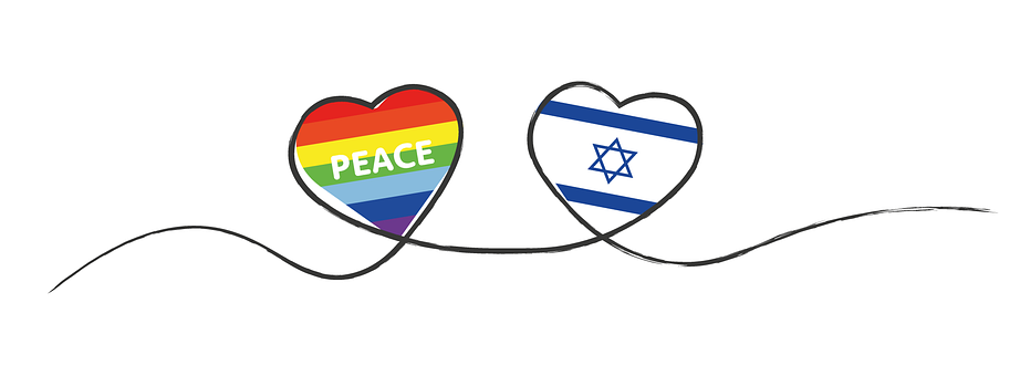 Israel, Paz, Bandeira, Coração, Amor