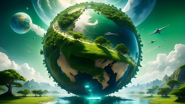 Free planet futuristic space illustration