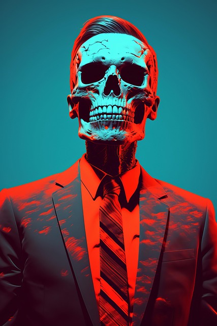 Free ai generated man skeleton illustration