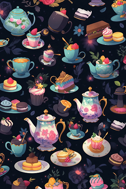 Hintergrund, Tee, Kuchen, Scones