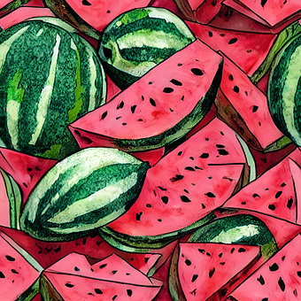 Ai Generiert, Wassermelone, Obst