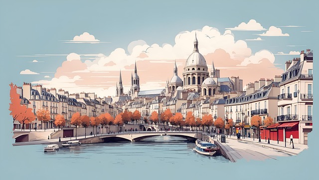 Free ai generated montmatre sacré coeur illustration
