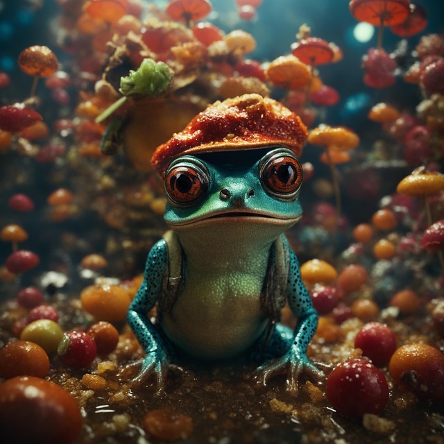 Ai Generiert, Frosch, Tier, Spaß, Teich