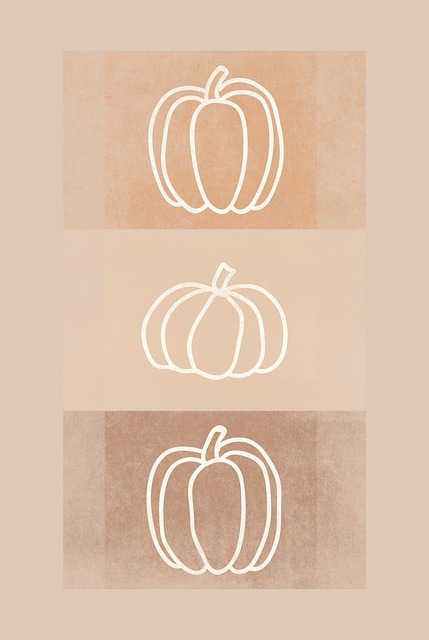 Free pumpkin poster minimalist illustration