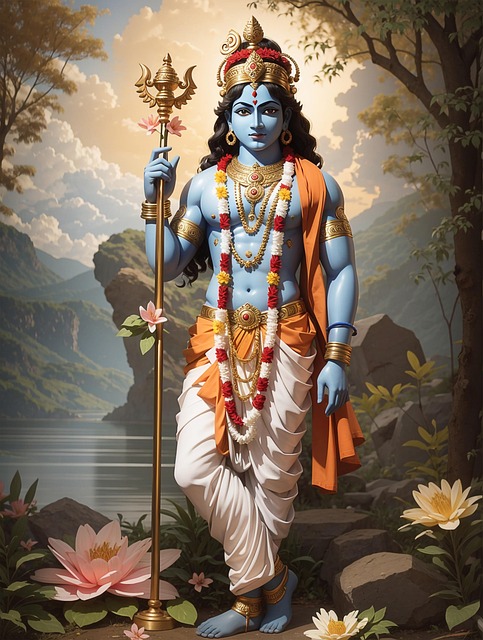 Free ai generated lord radha god illustration
