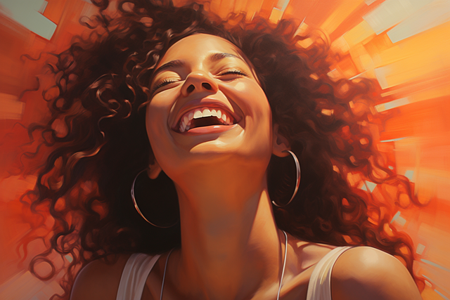 Free ai generated woman joy illustration
