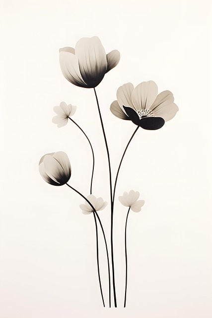 Ai Generiert, Minimalistisch, Blumen