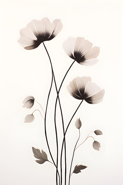 Ai Generiert, Minimalistisch, Blumen
