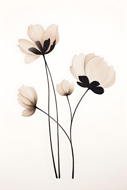 Ai Generiert, Blumen, Minimalistisch