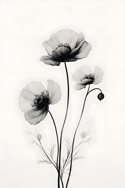 Ai Generiert, Blumen, Minimalistisch