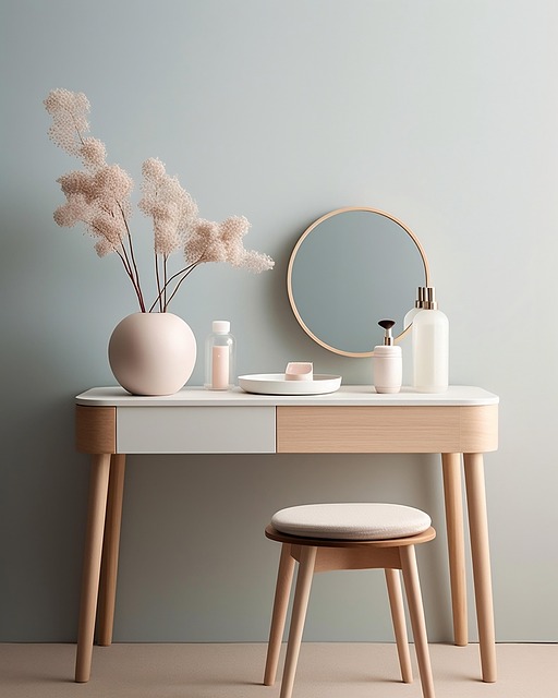 Free chair table vanity illustration
