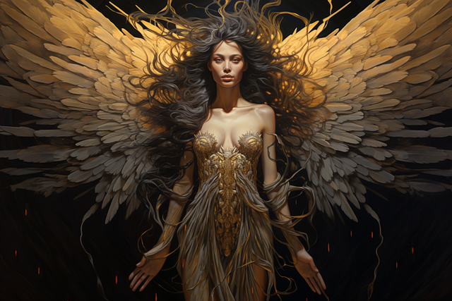 Free ai generated woman angel illustration