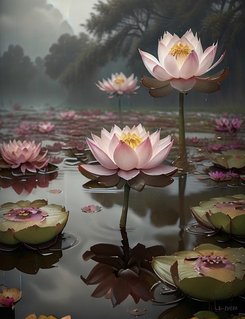 Free Ai Generated Lotus illustration and picture