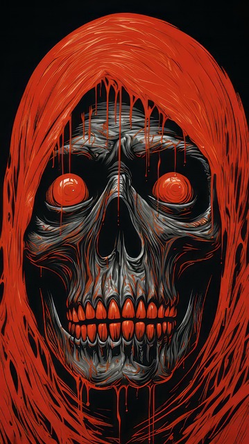 Free ai generated skull dark illustration