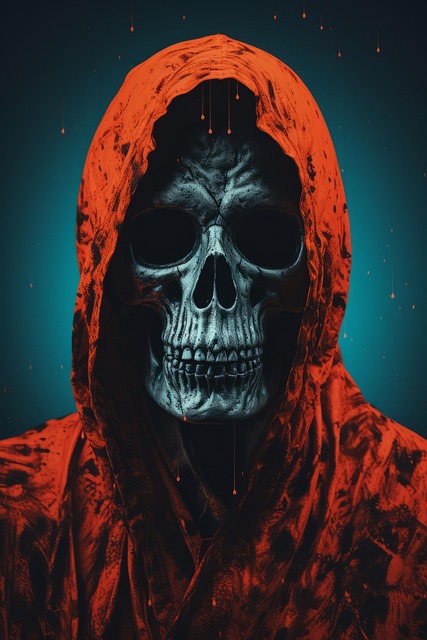Free ai generated skull dark illustration