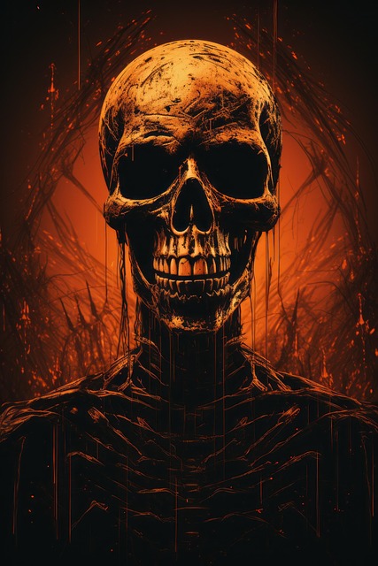Free ai generated skull dark illustration