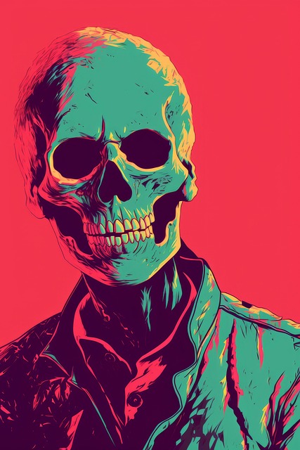 Download free HD stock image of Ai Generated Halloween Background Free ai generated halloween background skull illustration