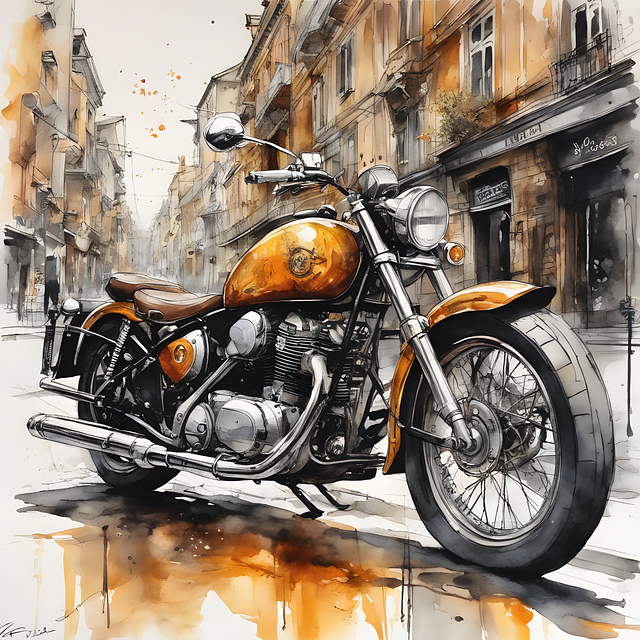 Free Ai Generated Motorcycle illustration and picture