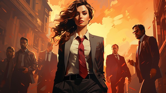 Free ai generated woman suit illustration