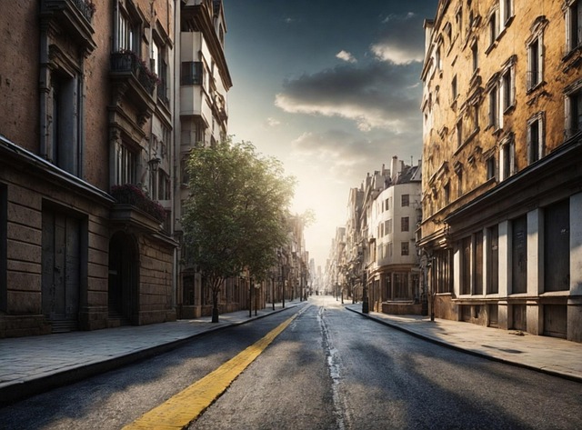Free street road urban illustration