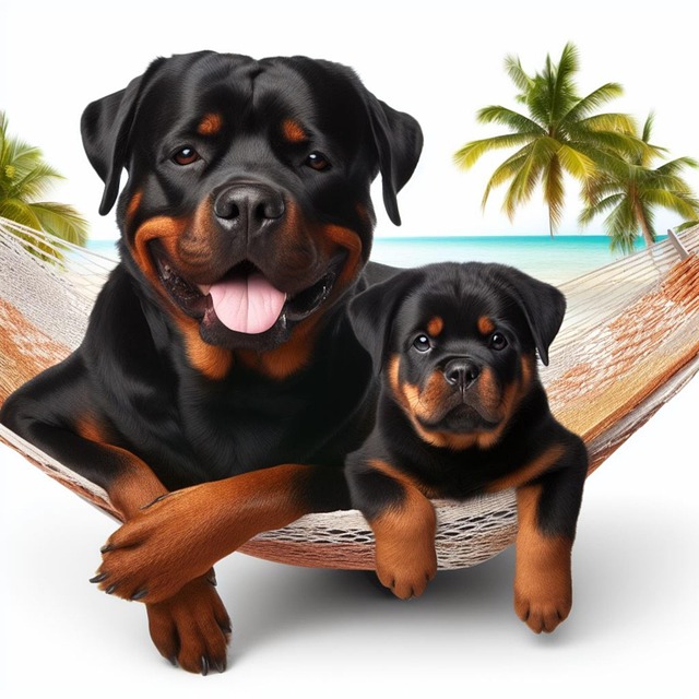 Hund, Rottweiler, Kind, Mädchen, Natur