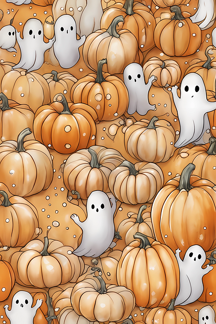 Free Ghosts Pumpkins illustration and picture