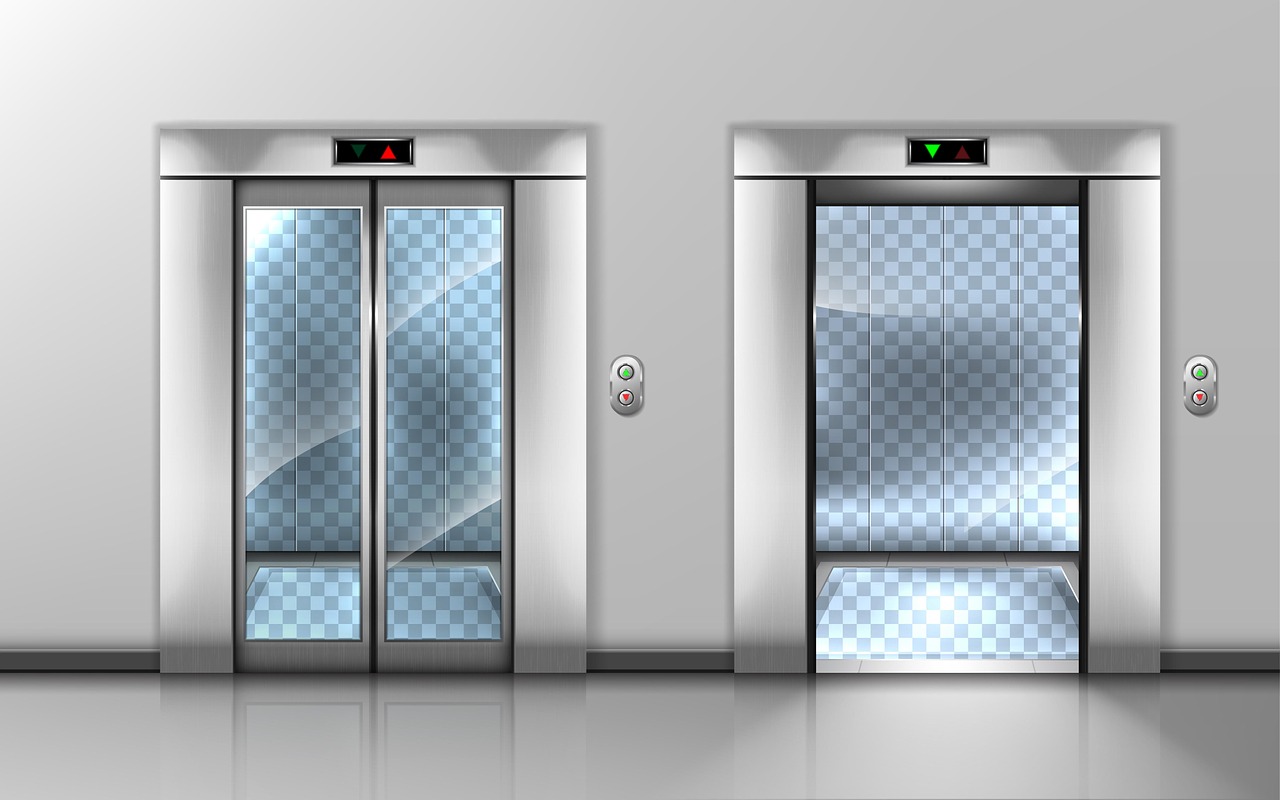 Free elevators lift glass illustration